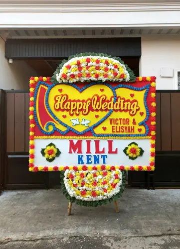 Papan Bunga Pernikahan angke
